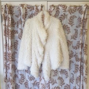 Free People luxurious fluffy white jacket